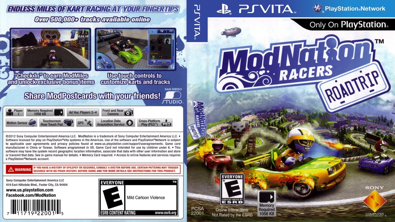ModNation Racers Road Trip PS Vita Boxart